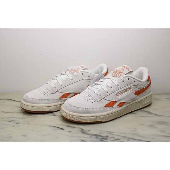 Reebok Women's Club C Revenge Vintage Chalk/Orange Sneakers (US 6.5) NEW-GV6971 - Picture 2 of 10